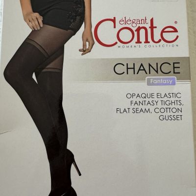 Conte Woman Tights Fantasy Black 50 Den Size Medium